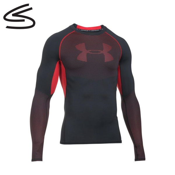 Under Armour HeatGear Long Sleeve Large Logo Compression Shirt