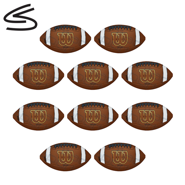 Wilson GST (Senior) Composite Football 10 Pack