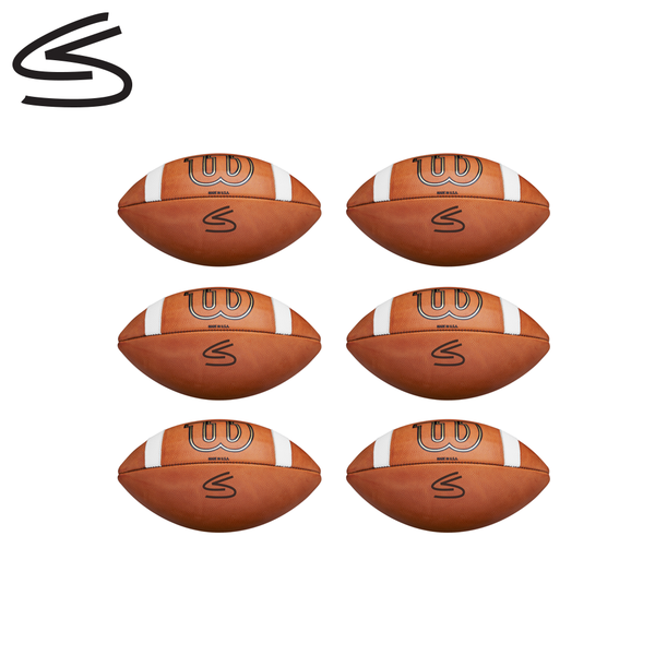 Wilson TDJ (U13) Leather Ball 6-Pack with Custom Logo