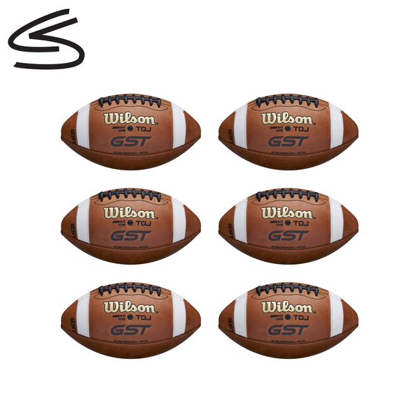 Wilson TDJ (U13) Leather Football 6 Pack